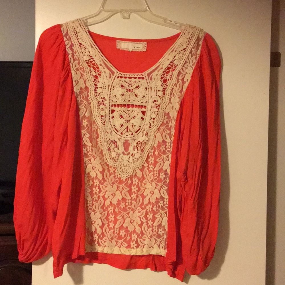 Large Orange Blouse